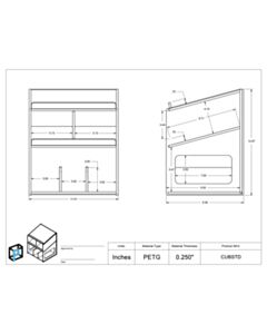 Poltex Inc Cubic Box Stand for Clean Room (Bump)