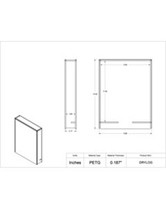 Poltex Inc Clean Room Liquid Resistant PETG Logbook Sleeve (VHB Tape)