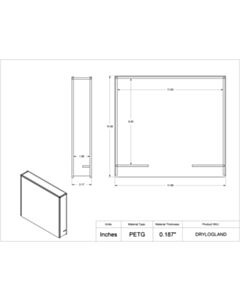 Poltex Inc Clean Room Liquid Resistant PETG Logbook Sleeve-Landscape (VHB Tape)