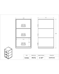 Poltex Inc 3 Drawer Tower (Bump)