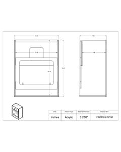 Poltex Inc Face Mask w/ Shield Holder 1818FS-2 Visual Management (Wall Mount)