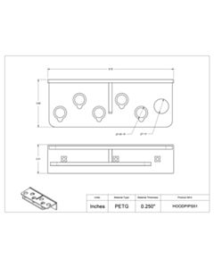 Poltex Inc 5 Position Pipette and Pipette Filler Bracket (VHB Tape)
