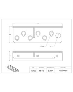 Poltex Inc 6 Position Pipette and Pipette Filler Bracket (VHB Tape)