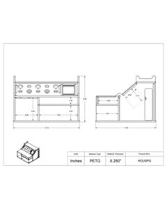 Poltex Inc Pipette/Tip/Storage Holder PETG (Bump)