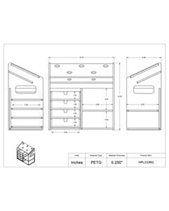 Poltex Inc HPLC Benchtop Organizer/Caddy (Bump)