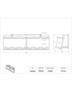 Poltex Inc Integra/Sartorius Pipettor Rack-6 Position (Wall Mount)
