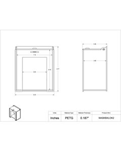 Poltex Inc Locking 2 Mask Box Holder (SLV Sign, 2STL Stand, 2STL SLV Kit)