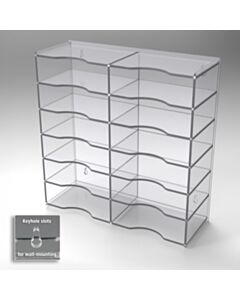 Poltex Inc Metal Cassettte Rack-12 pocket (Wall Mount)