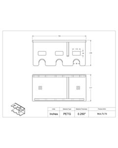 Poltex Inc Multichannel Pipette Hanger- 3 Position (Magnets 2)