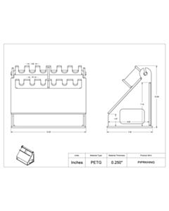 Poltex Inc Pipette Rack w/Hinged Storage Compartment (Bump)