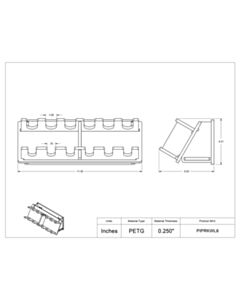 Poltex Inc Wall Pipette Rack-6 Position (Wall Mount)