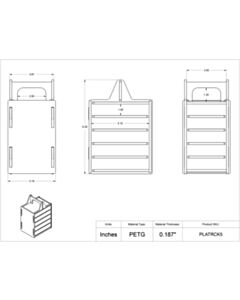Poltex Inc Microtiter Plate Carrying Caddy-5 slot