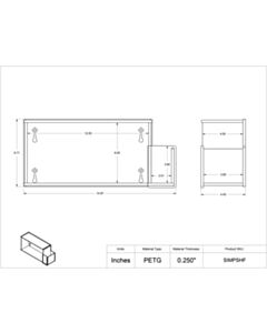 Poltex Inc Simple Shelf/Pen Holder (VHB Tape)