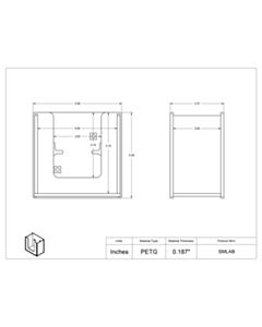 Poltex Inc Small Lab Wipe Holder PETG (Wall Mount)