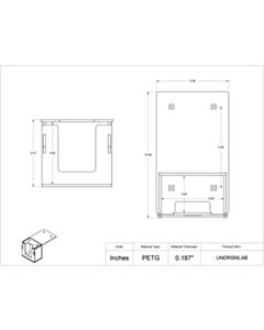 Poltex Inc Undermount Small Lab Wipe Holder (UNDRMAG4 Kit)