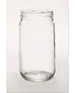 Qorpak 4oz (120mL) Clear Glass Plain AC Round W/ 48-400 Neck Finish, Bottle Only