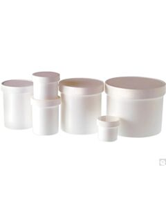 Qorpak 16oz (480mL) White PP Jar W/ 89-400 White PP Unlined Closure Attached, Vacuum & Ionized
