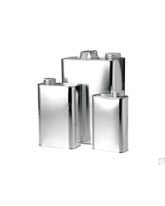 Qorpak 1 Gallon (128oz) (403 x 610 x 907) Metal Oblong F-Style Can W/1-3/4" Delta Solvseal Lined Cap