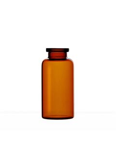 Qorpak 27.5 X 58mm 20mL Amber Borosilicate Serum Vial W/ 20mm American Standard Blowback Crimp Neck Finish