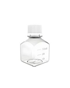 Qorpak 30mL Square Grad PETG Media Bottle W/ Cap Sterile 96/CS