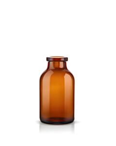 Qorpak 20mL Amber gl ty i serum Vial 20MM crimp finish, sterilized, molded Amber Vial