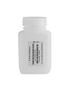 Qorpak 250cc Natural HDPE Oblong LEAKPROOF bottle certified for PFAS Method 1633, barcoded bottles 300/case
