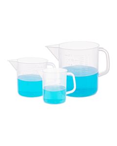 Qorpak 250 mL Natural PP Graduated Pitcher with Handle 12/CS