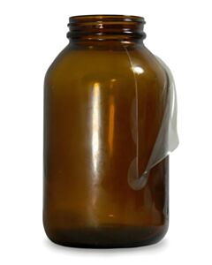 Qorpak 17oz (500mL) Safety Coated Amber Wide Mouth Packer W/ 53-400 Neck Finish, Bottle Only