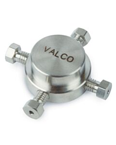 Restek Valco Fitting, Zero-Dead-Volume Internal Cross, 1/16" Tube, 0.75 mm Bore, ea.
