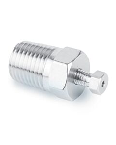 Restek Valco Fitting, Male Pipe to Valco Internal Adaptor, 1/4" NPT male to 1/16" ZDV, 1.00 mm Bore, ea.