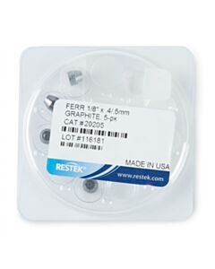 Restek Reducing Ferrules, Capillary, Graphite, for Compression-Type Fittings, 1/8" to 0.4/0.5 mm ID, 5-pk.