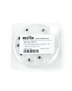 Restek Ferrules, Capillary, Vespel/Graphite for 1/16" Compression-Type Fittings, VG2, 60% Vespel/40% Graphite, 1/16" x 0.8 mm ID, 10-pk.