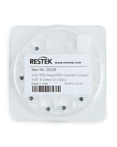 Restek Ferrules, Vespel/Graphite, Compact, VG2, 60% Vespel/40% Graphite, 1/16" x 0.4 mm ID, for Agilent GCs, 10-pk.