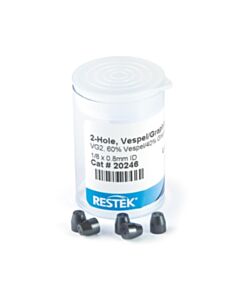 Restek Ferrules, Two-Hole, Vespel/Graphite, Standard for 1/8-Inch Compression-Type Fittings, VG2, 60% Vespel/40% Graphite, 1/8" x 0.8 mm ID, 5-pk.
