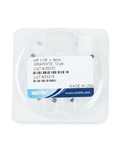 Restek Compact Ferrules, Capillary, Graphite, for Agilent GCs, 1/16" x 0.8 mm ID, 10-pk.