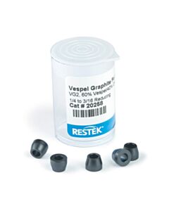 Restek Ferrules, Vespel/Graphite, Reducing for 1/4-Inch Compression-Type Fittings, VG2, 60% Vespel/40% Graphite, 1/4" x 3/16", 5-pk.