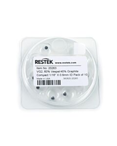 Restek Ferrules, Vespel/Graphite, Compact, VG2, 60% Vespel/40% Graphite, 1/16" x 0.8 mm ID, for Agilent GCs, 10-pk.