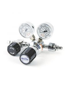 Restek Single-Stage, Ultra-High Purity Regulator, Hydrogen, CGA 350, Chrome-Plated Brass