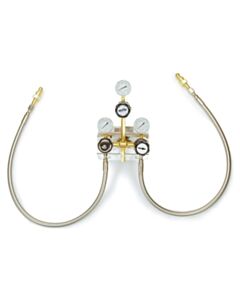 Restek Automatic Switchover System with Line Regulator for Use with N2, He, Ar, CGA 580, Brass
