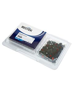 Restek Autosampler Vial Convenience Kit, Red PTFE/Silicone Septa, 0.065", Untreated, Amber W/Black Cap, 2.0 mL, 8 mm, 1000-pk.