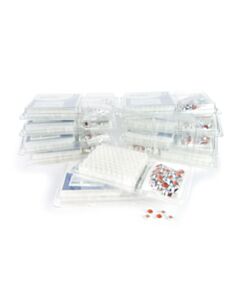 Restek Crimp Vial Convenience Kit, PTFE/Natural Rubber Septa, Untreated, Clear W/Silver Cap, 2.0 mL, 11 mm, 1000-pk.