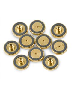 Restek Dual Vespel Ring Inlet Seals, 0.8 mm, Gold-Plated, for Agilent GCs, 10-pk.