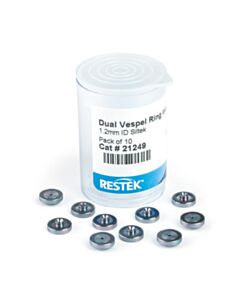 Restek Dual Vespel Ring Inlet Seals, 1.2 mm, Siltek Treated, for Agilent GCs, 10-pk.