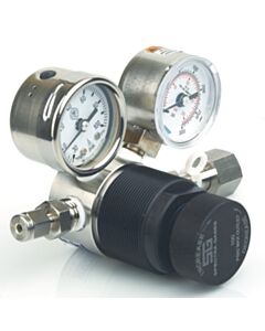 Restek Linde 7621 Mini Stainless-Steel High Purity Single-Stage Regulator for 6A Cylinder, CGA 180 (0-100 psig)
