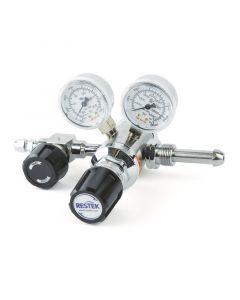Restek Dual-Stage, Ultra-High Purity Air Regulator, CGA 590, Chrome-Plated Brass