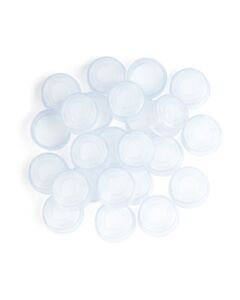 Restek Snap Ring Vial Caps w/Septa, Clear, Polypropylene, PTFE, 10 mil, 2.0 mL, 11 mm, 100-pk.
