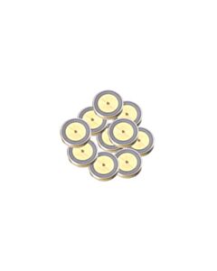 Restek Dual Vespel Ring Inlet Seals, 0.8 mm, Gold-Plated, for Thermo TRACE 1300/1310, 1600/1610 and PerkinElmer Clarus 590/690 GCs, 10-pk.