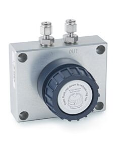 Restek SGT Baseplate, Single Position for One-SGT Cartridge Filter, 1/8" Stainless-Steel Fittings