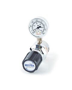 Restek Single-Stage, Ultra-High Purity Line Gas Regulator, 0-100 psig, Chrome-Plated Brass