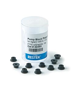 Restek Piston Seals (PTFE W/Graphite, Black), for Agilent 1050, 1100, 1200 HPLC Systems, 10-pk.